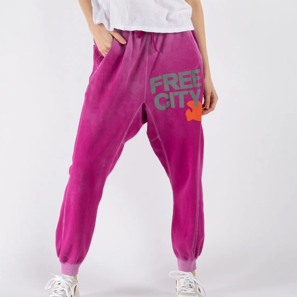 FreeCity Sunfade Pocket Sweatpant Hot Fuchsia